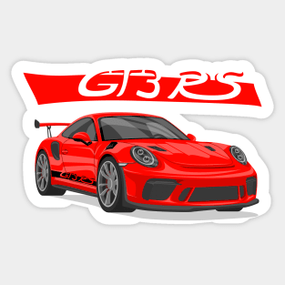 car gt3 rs 911 red edition Sticker